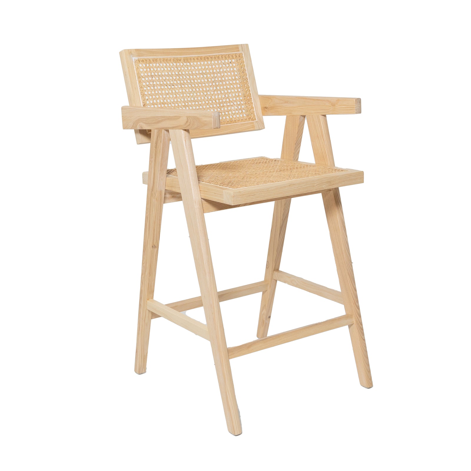 Pierre Jeanneret Style Bar Stool Natural