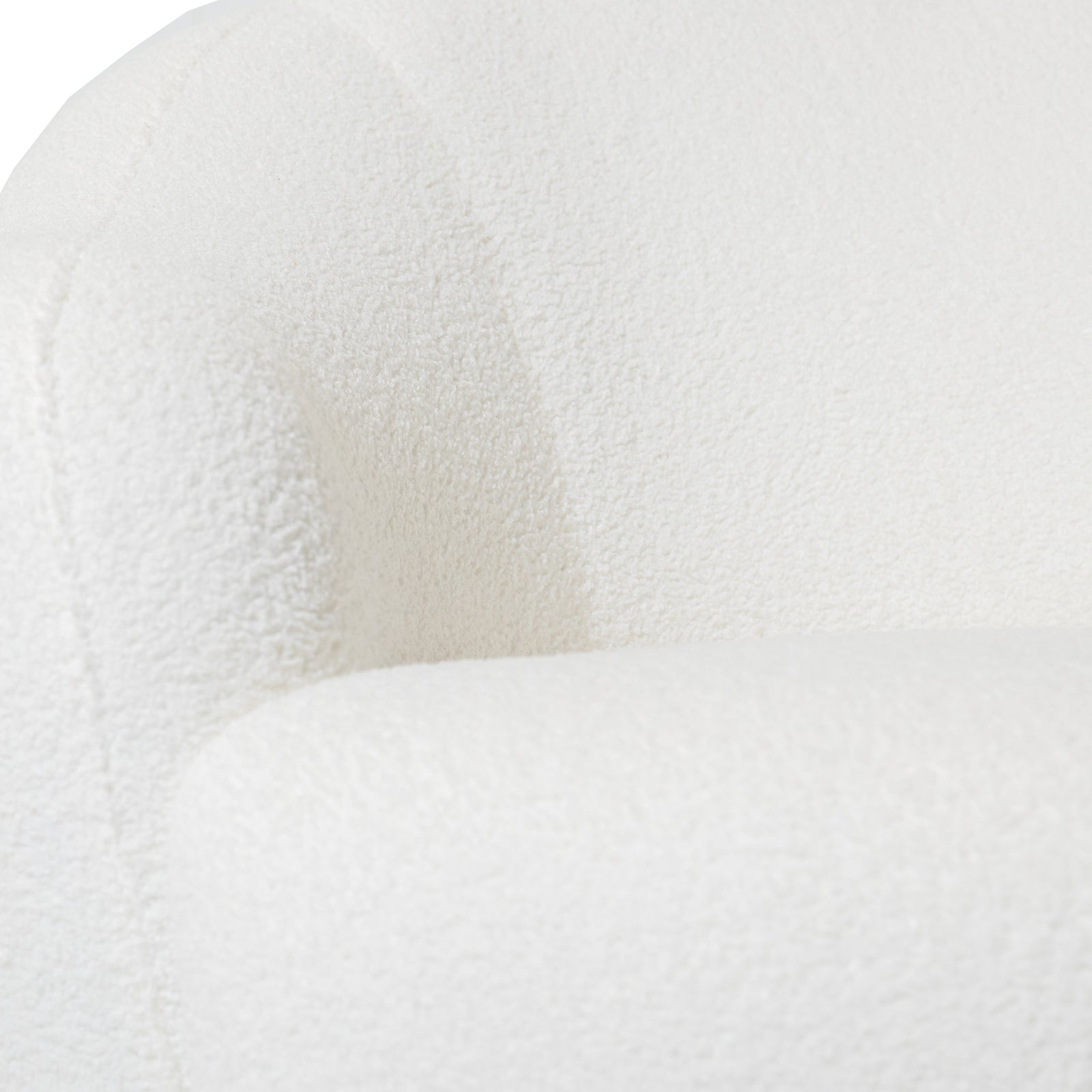 Fluffy Tube Armchair White Boucle