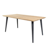 Spiky Oak Legs Dining Table / Tapered Edges