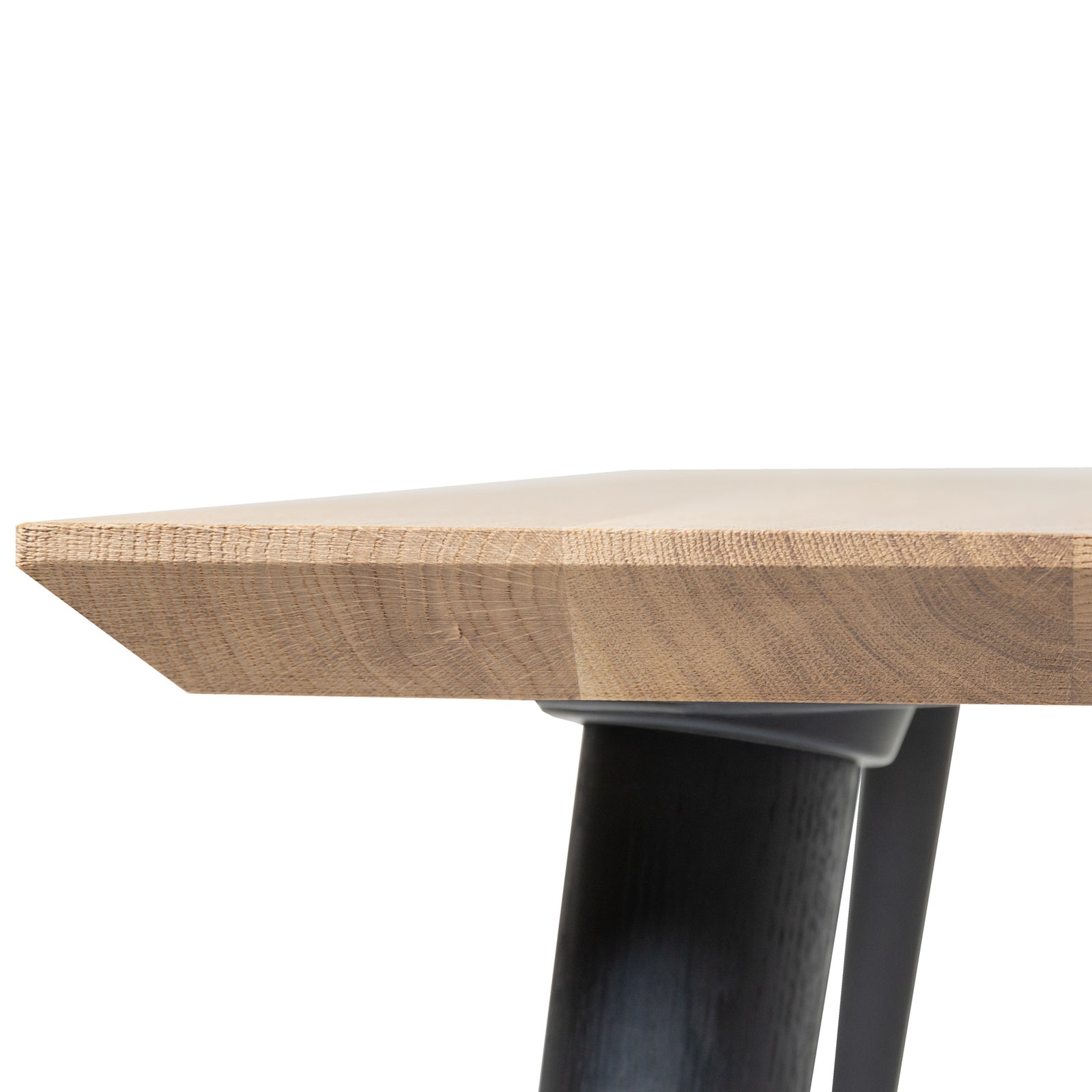 Spiky Oak Legs Dining Table / Tapered Edges