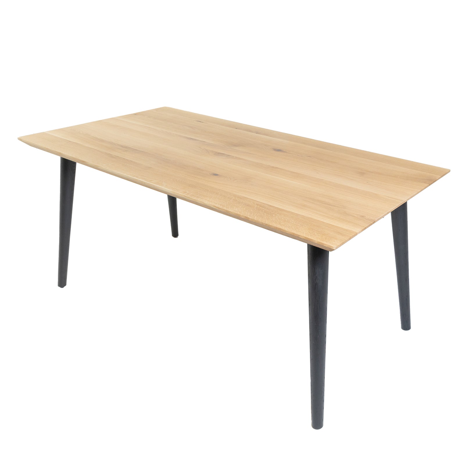 Spiky Oak Legs Dining Table / Tapered Edges