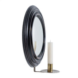 Round Convex Mirror With Candlestick