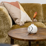 HKliving Vint Couch: Element Right Corduroy Velvet Aged Gold