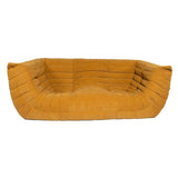 Togo Style Sofa Mustard Yellow Corduroy