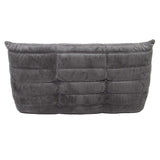 Togo Style Sofa Charcoal Grey Corduroy 2 Seater