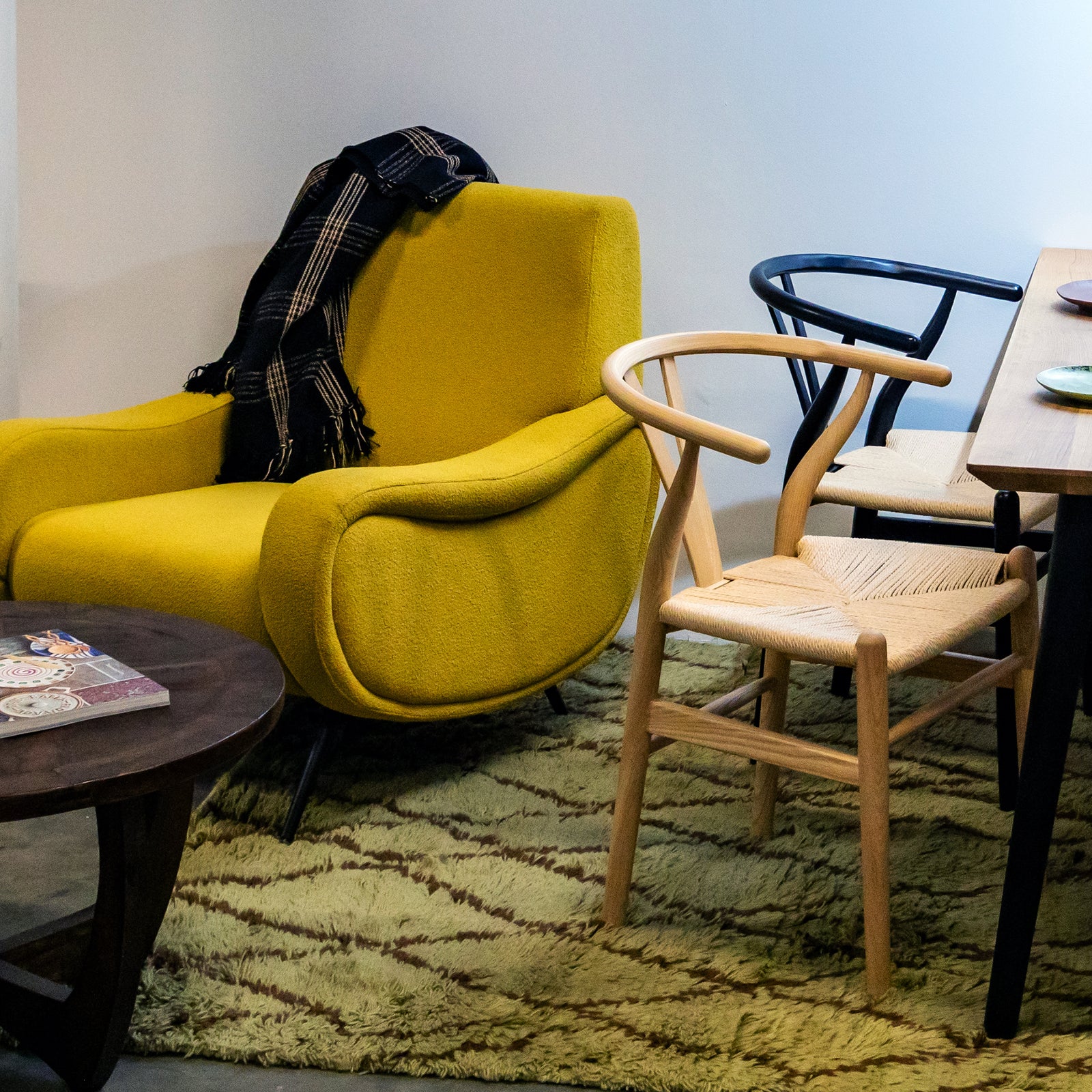 Lady Armchair Yellow Boucle