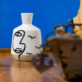 Norma Vase White Stoneware - Bloomingville