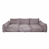 Mario Marenco Style Sofa Mid Grey Suede 3 Seater