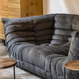 Togo Style Sofa Charcoal Grey  Corduroy