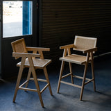 Pierre Jeanneret Style Bar Stool Natural