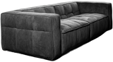 Cubic Studio Sofa Charcoal Grey Corduroy 3 Seater