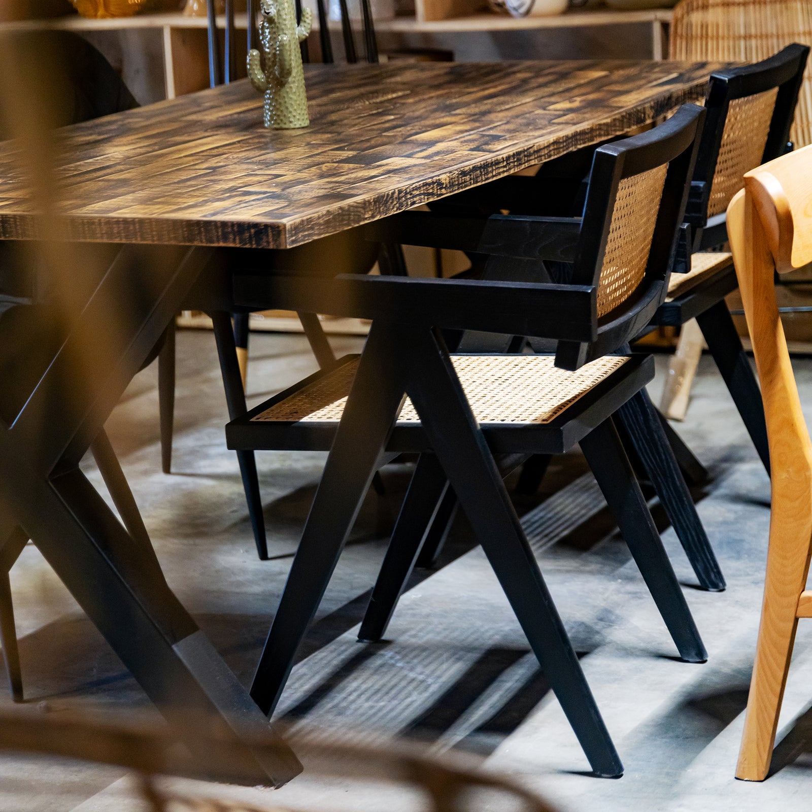 Pierre Jeanneret Style Chair Black