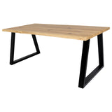 Solid Oak Dining Table Natural / U Frame Black / Strachel A.F.