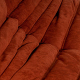 Togo Style Sofa Brick Red Suede Corner