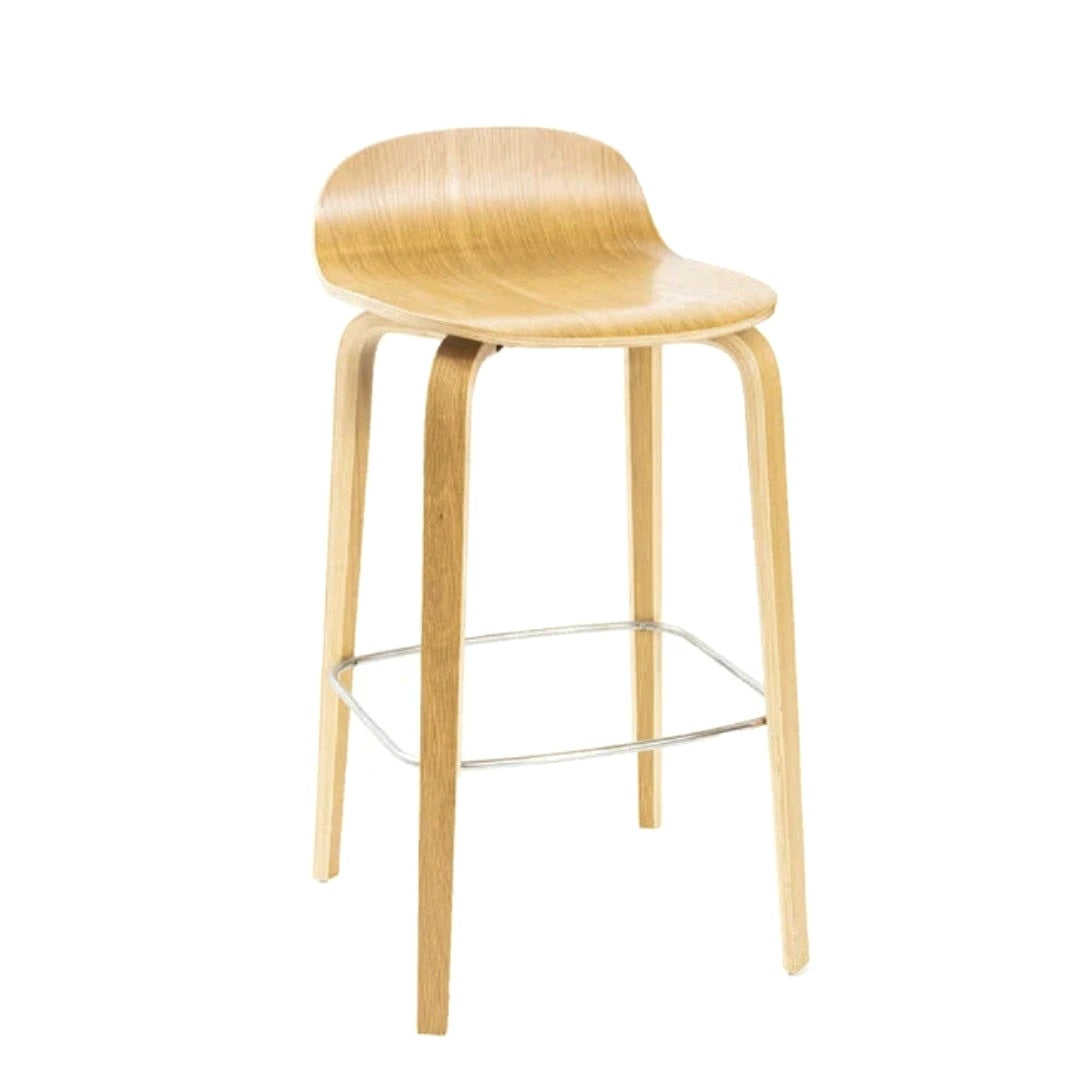 Bent Plywood Bar Stool - Natural