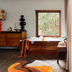HKliving Bath Mat Retro Swirl (90x120)