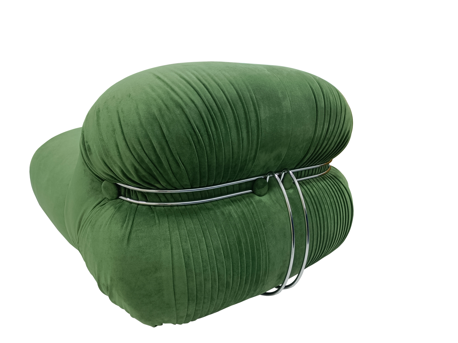 Soriana Style Lounge Chair Suede Green
