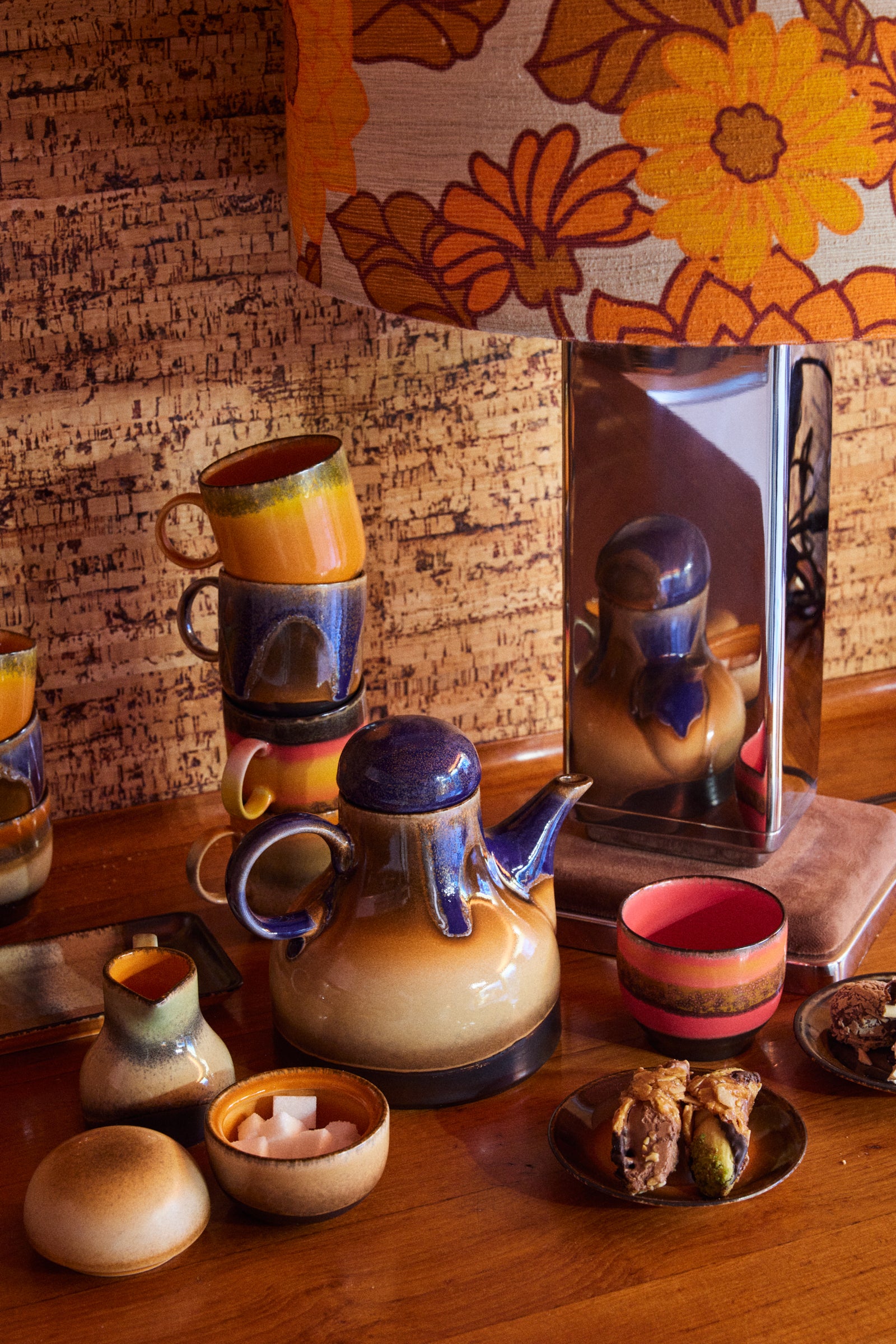HKliving 70s Ceramics: Café Mugs Brazil, set of 4
