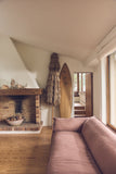 HKLIVING Nomad couch: 204cm linen, dusty rose