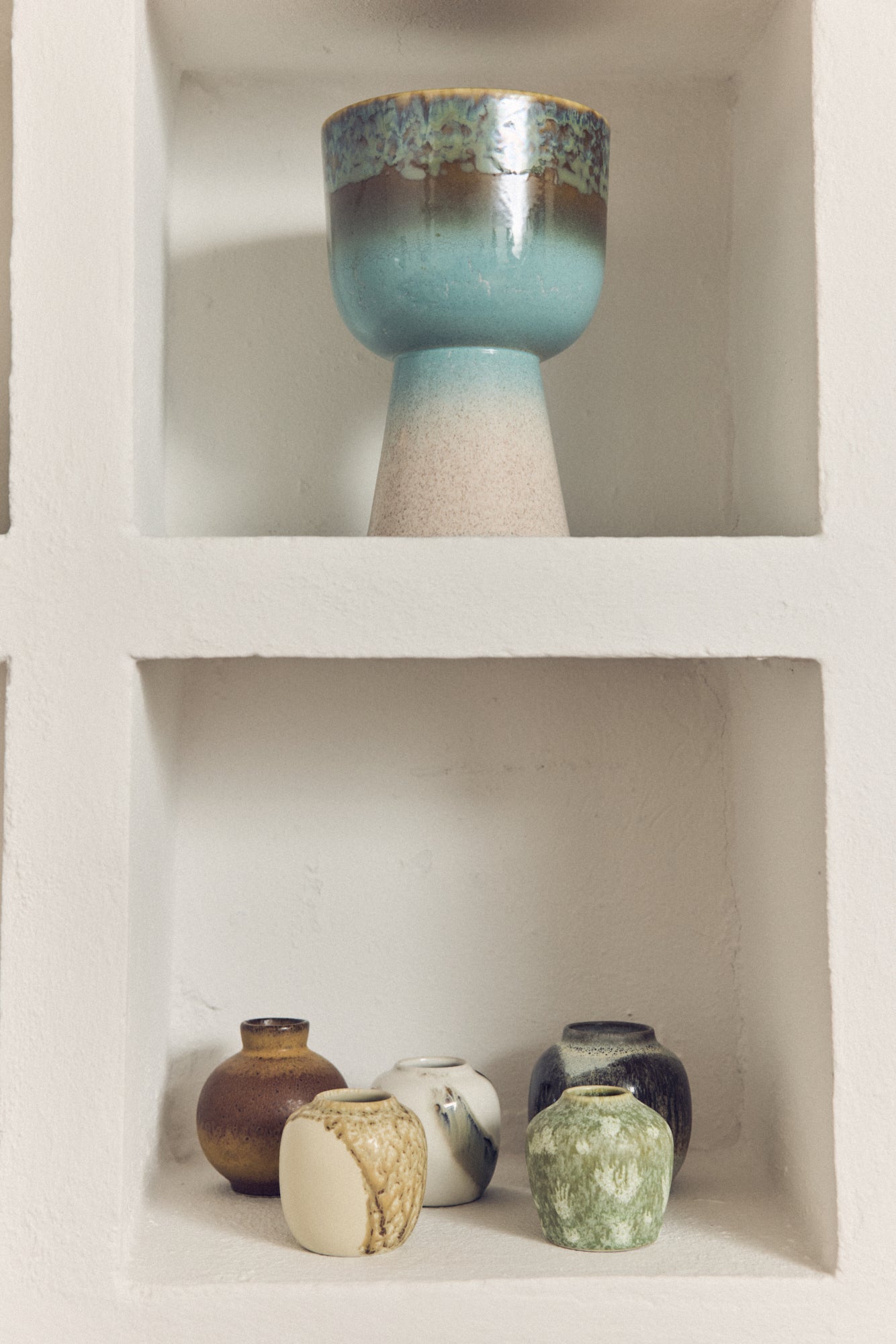 HKliving 70s ceramics: small vases pursuit, set of 5