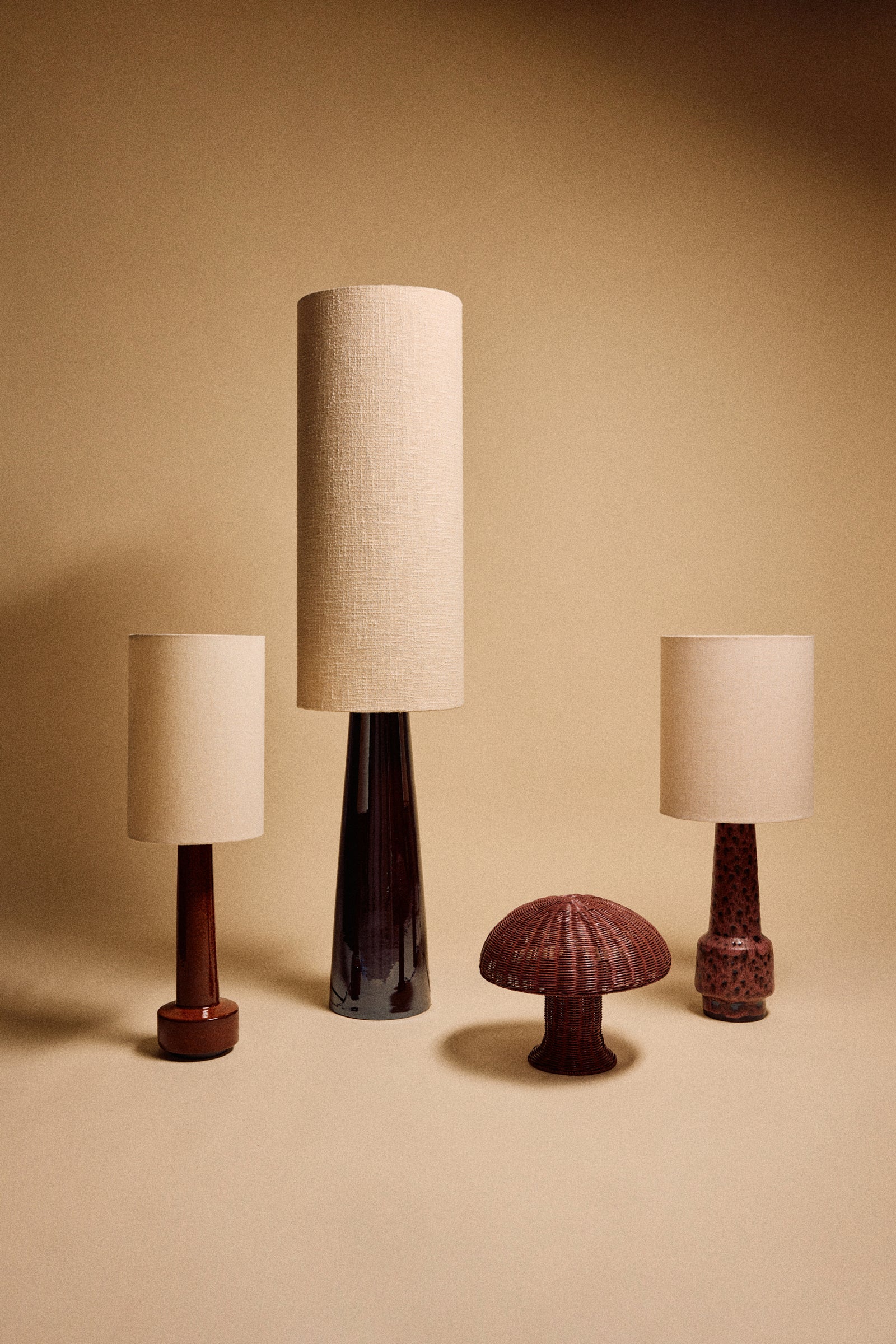 HKLIVING Cilinder Lamp Shade Linen Natural, Ø30cm