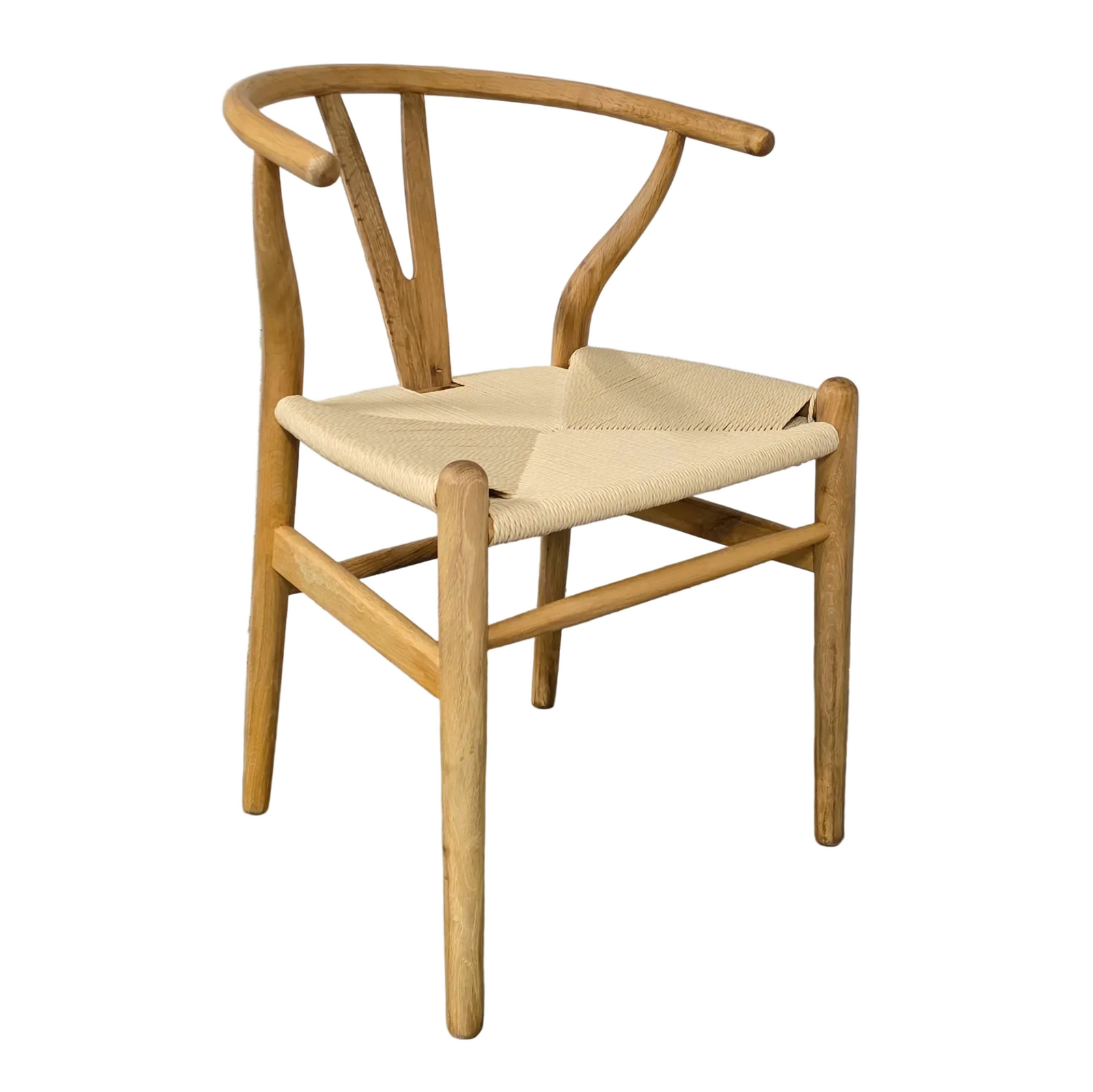 Hans J Wegner style Wishbone Chair - Vintage Oak Frame