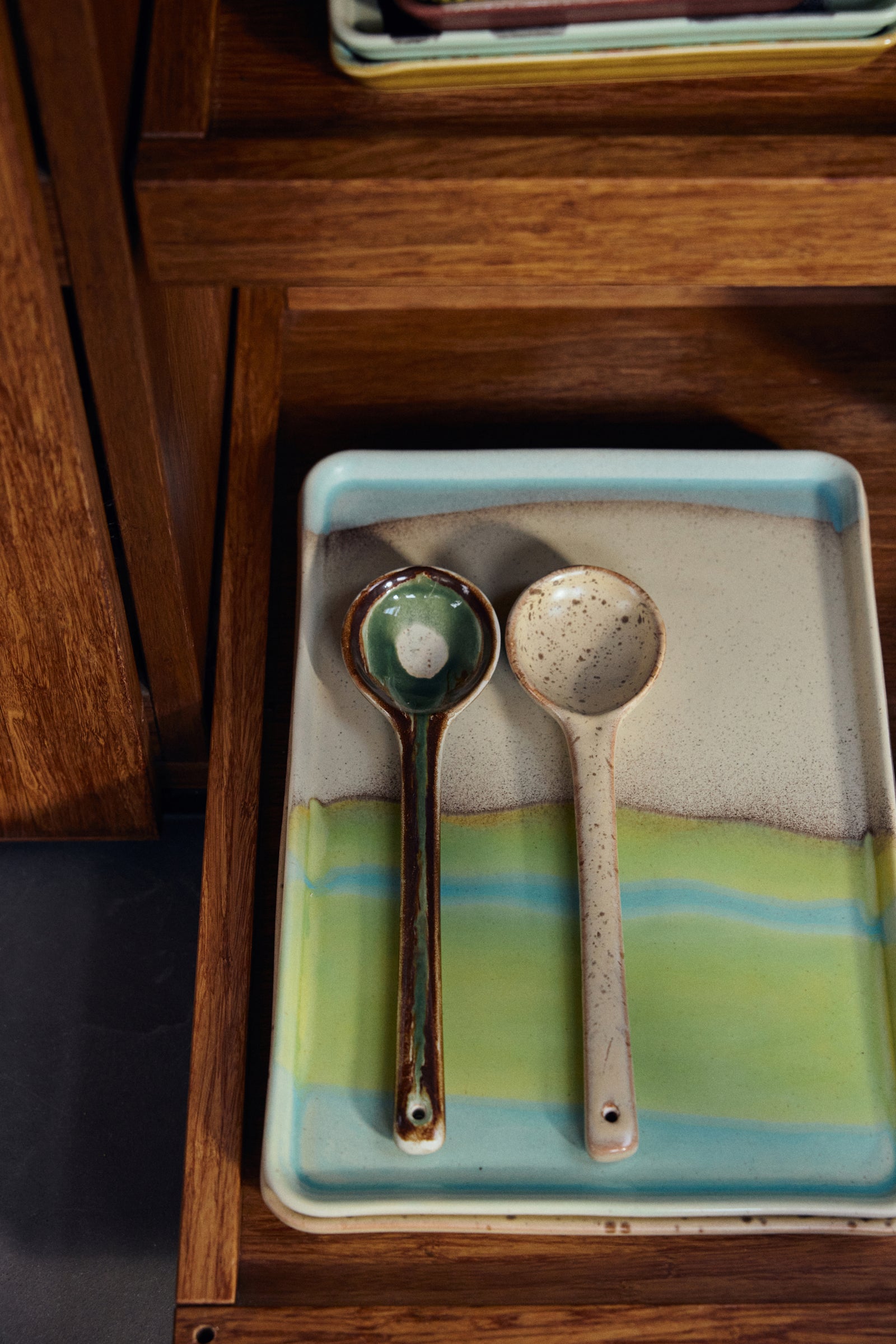 HKLIVING 70s Ceramics: Serving Spoons Hills, set of 2