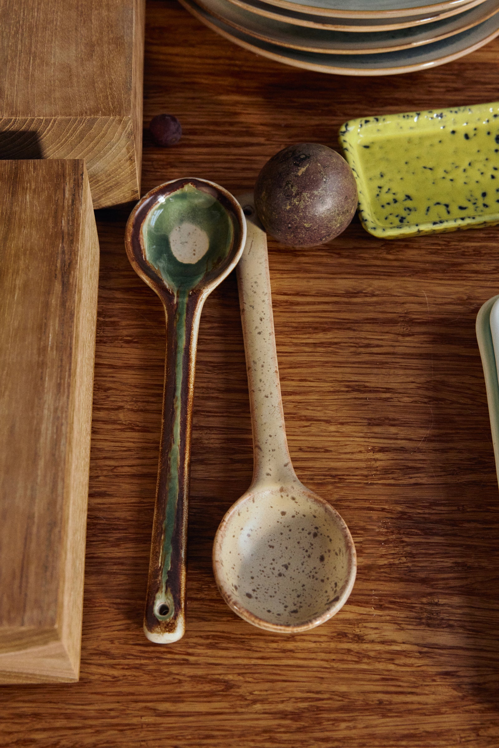 HKLIVING 70s Ceramics: Serving Spoons Hills, set of 2