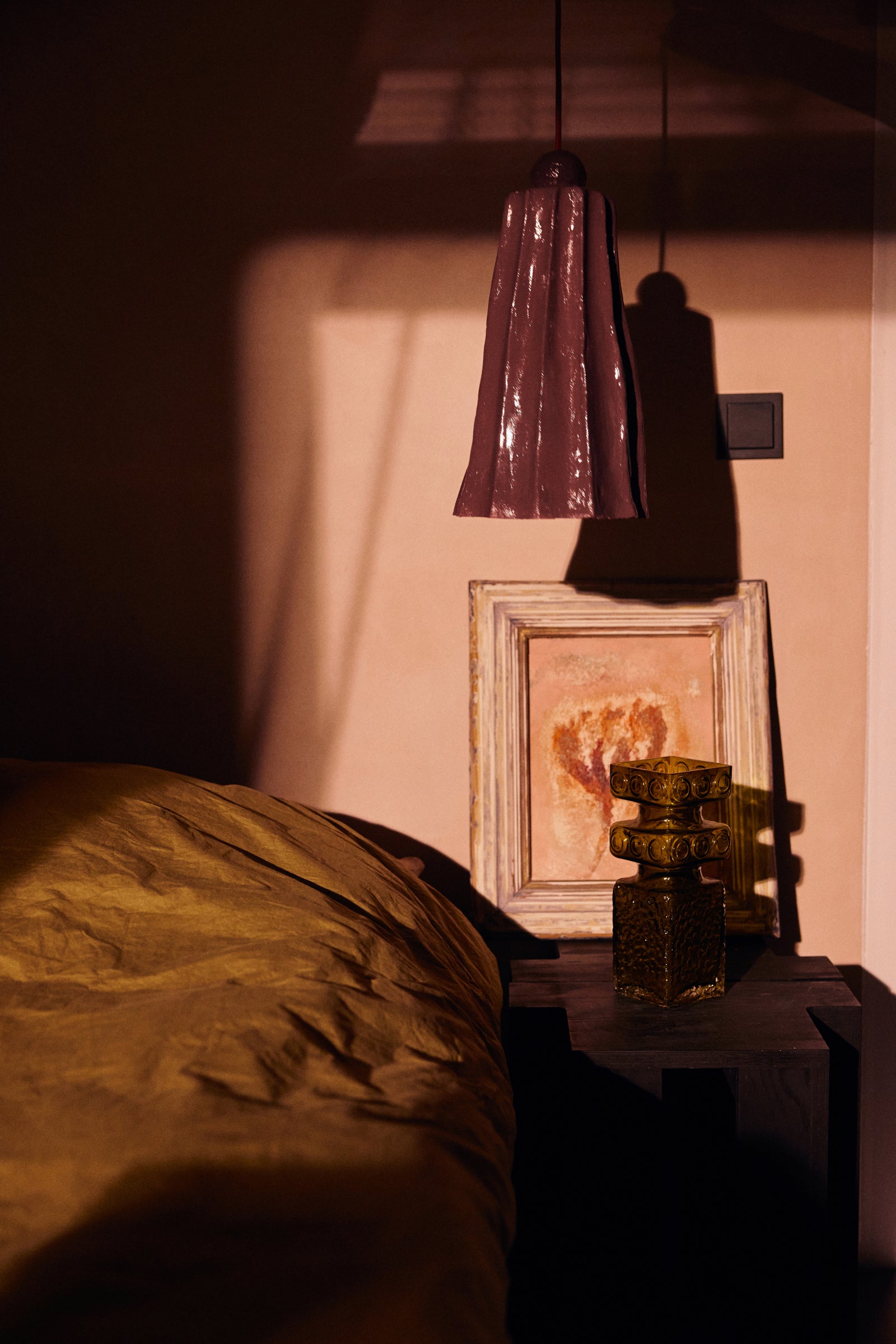 HKLIVING Flow pendant lamp burgundy