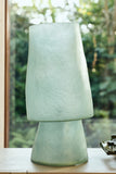 HKLIVING Glassfiber table lamp petrol blue