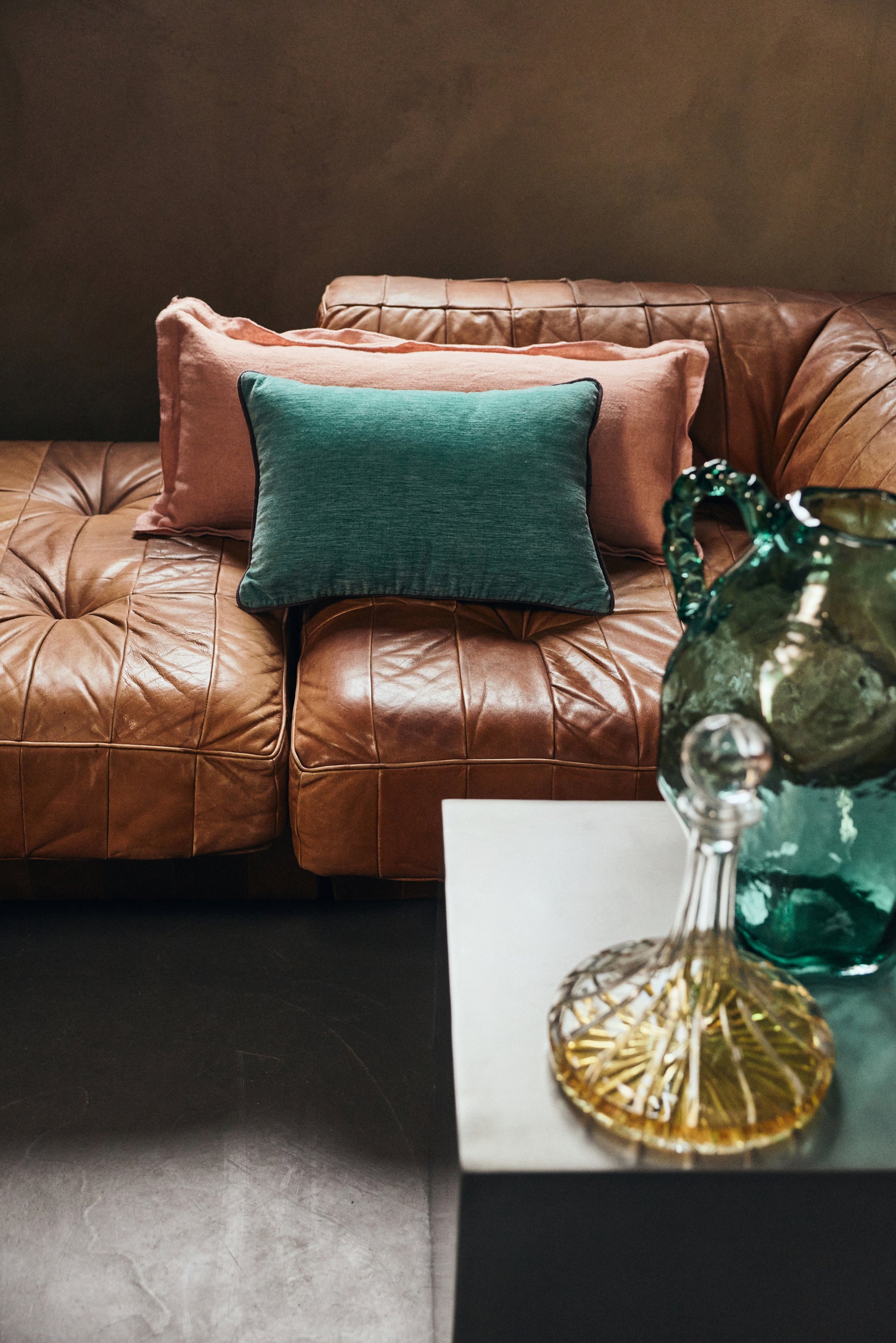 HKLIVING Linen cushion, magnolia 70x30cm