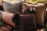 HKLIVING Linen cushion, magnolia 70x30cm