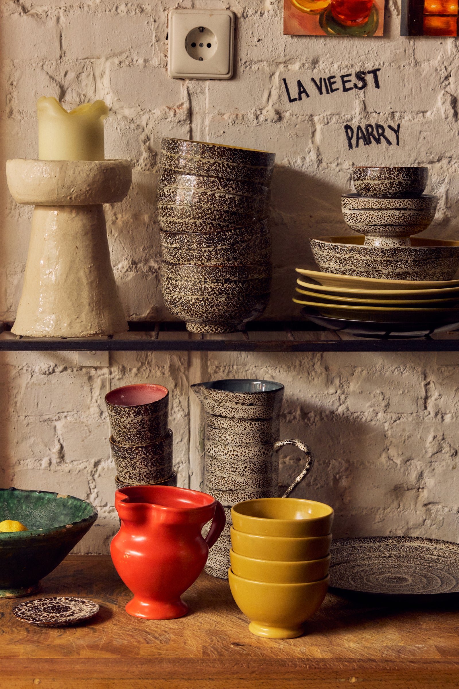 HKLIVING Farmhouse Ceramics: Small Jug Red