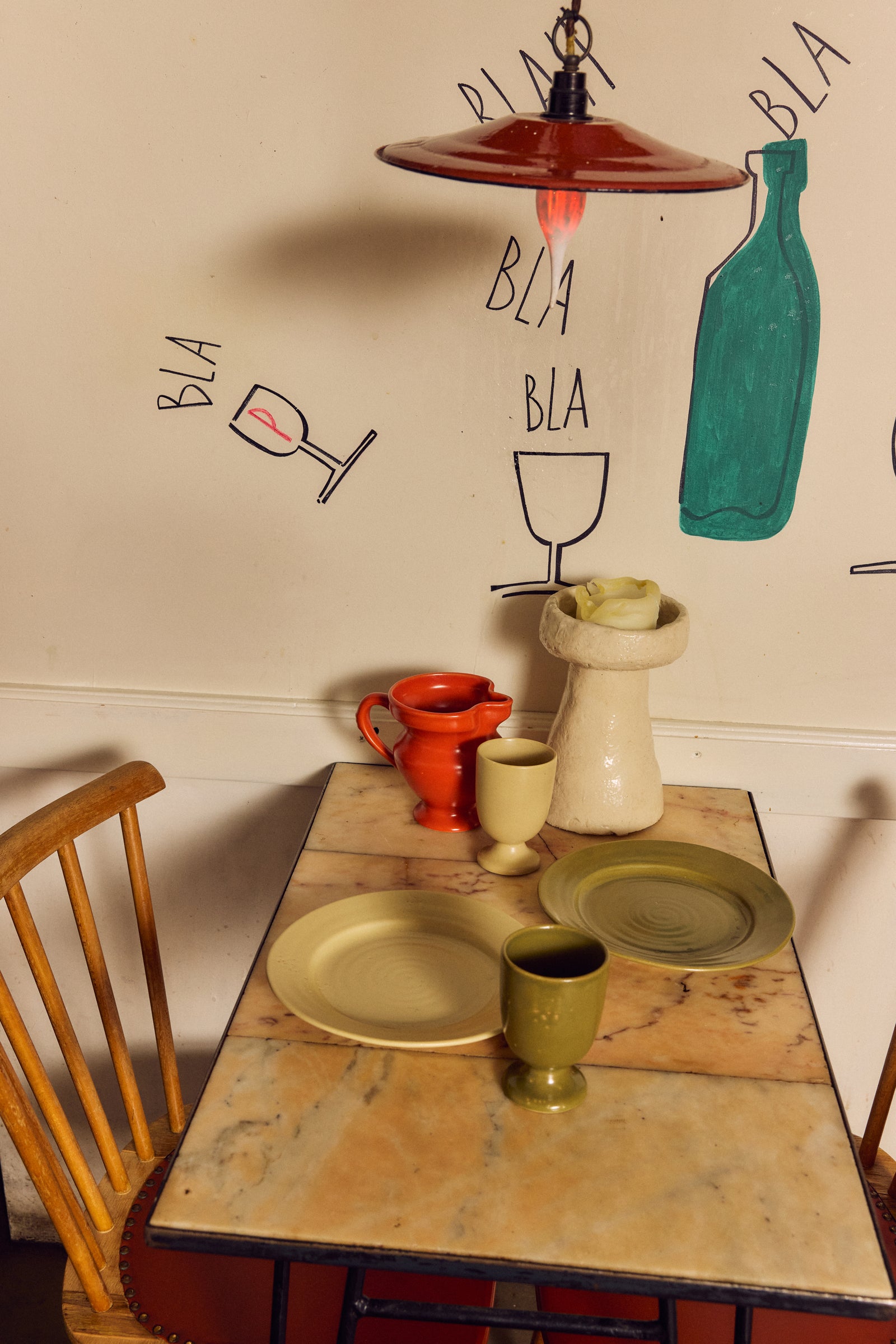 HKLIVING Farmhouse Ceramics: Small Jug Red