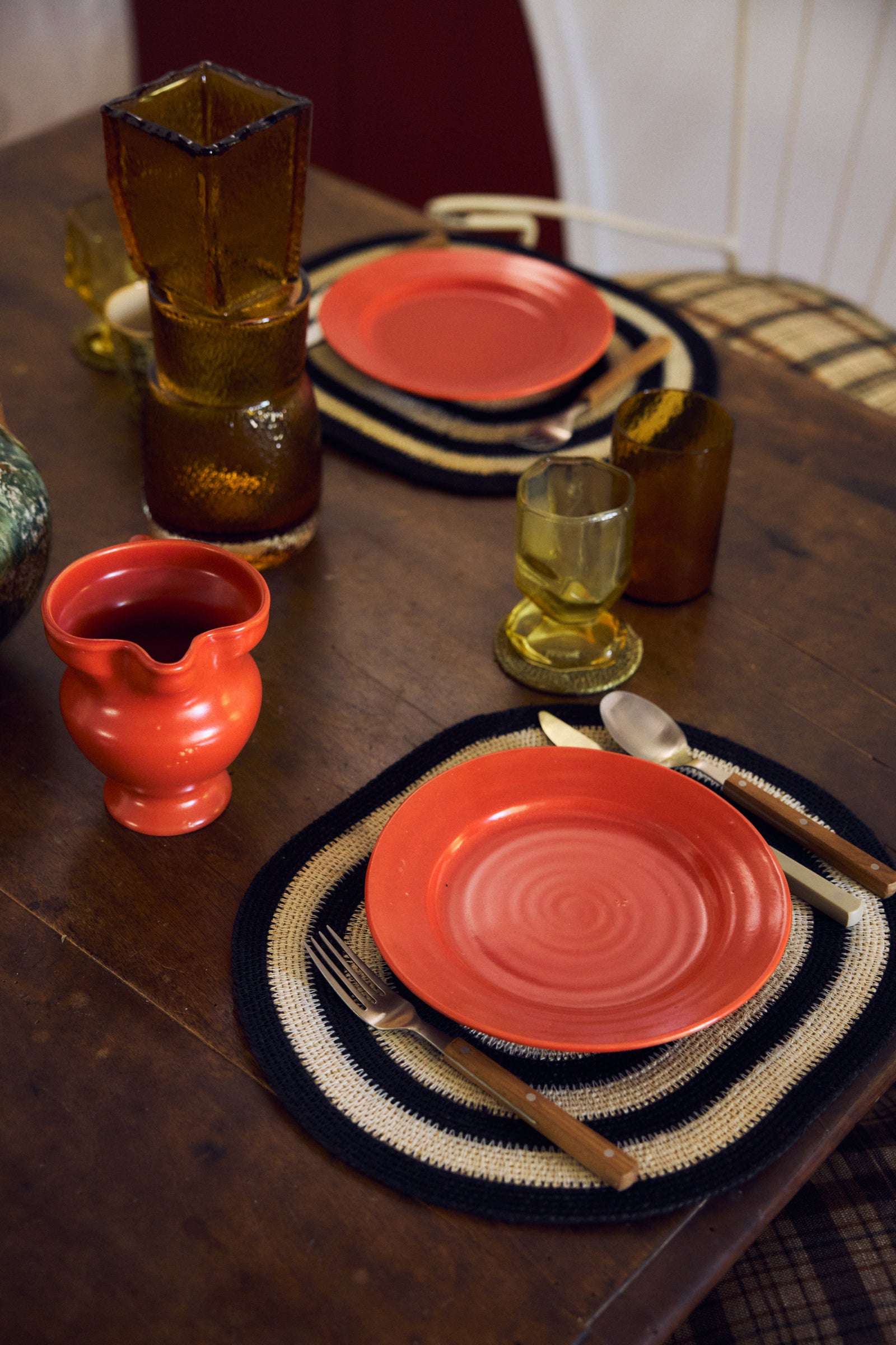 HKLIVING Farmhouse Ceramics: Small Jug Red