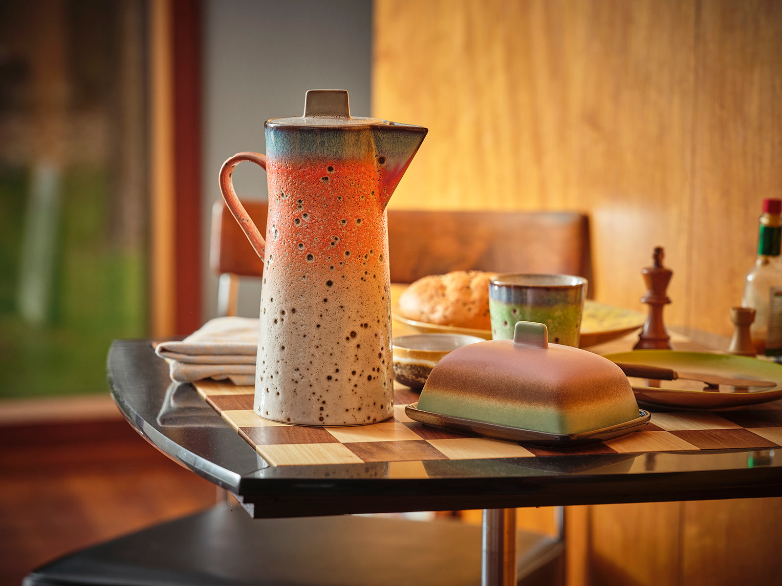 HKLIVING 70s ceramics: butter dish mercury