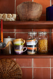 HKLIVING 70s Ceramics: Cappuccino Mugs Solid, set of 4