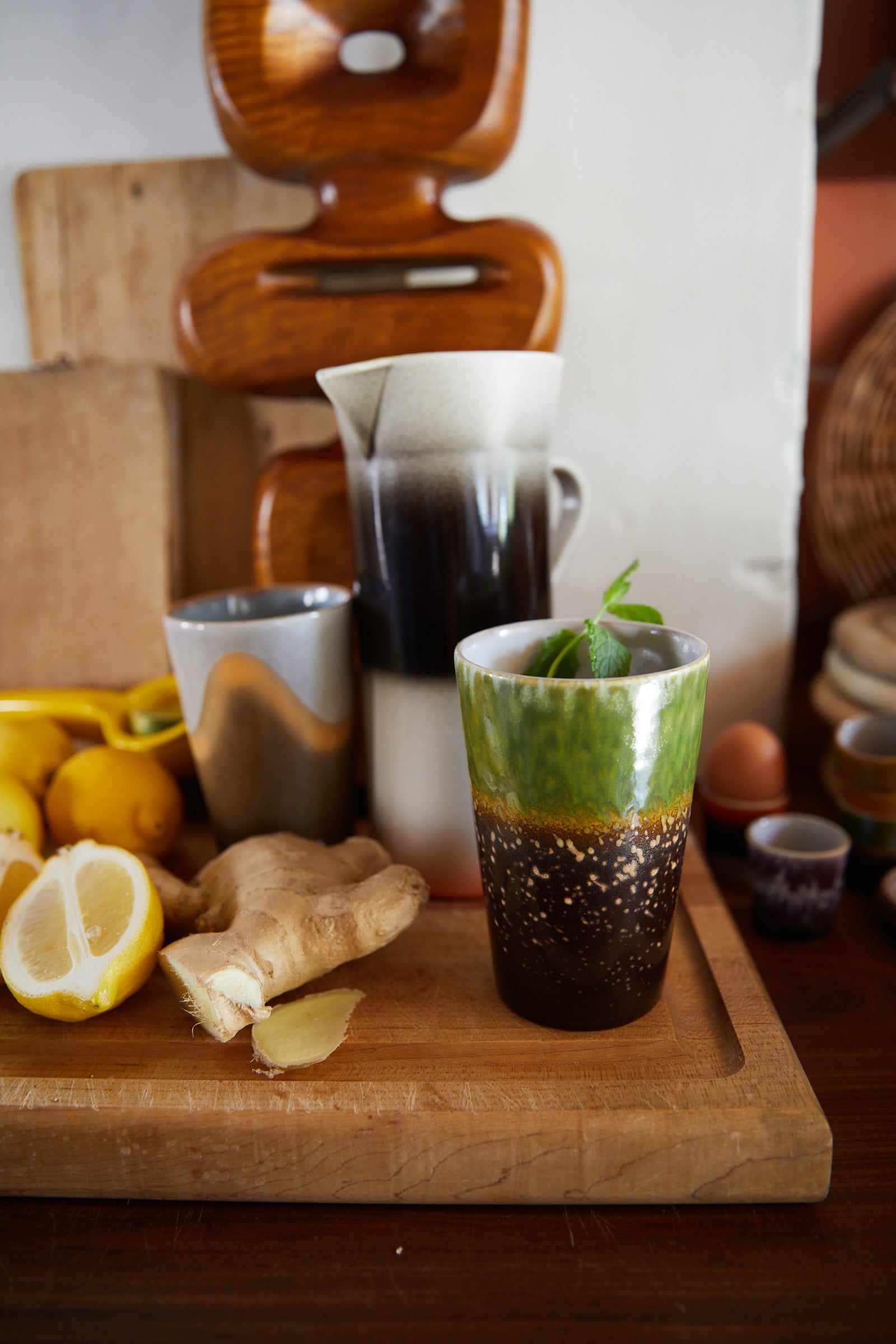 HKliving 70s Ceramics: Tea Mug, Algae