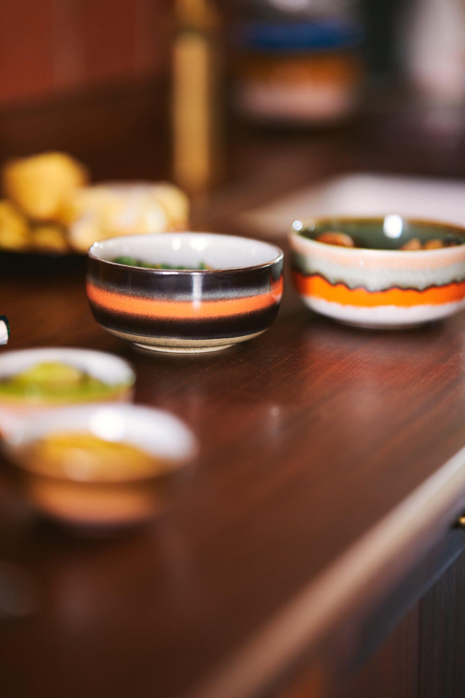 HKLIVING 70s Ceramics: Dessert Bowls Humus set of 4