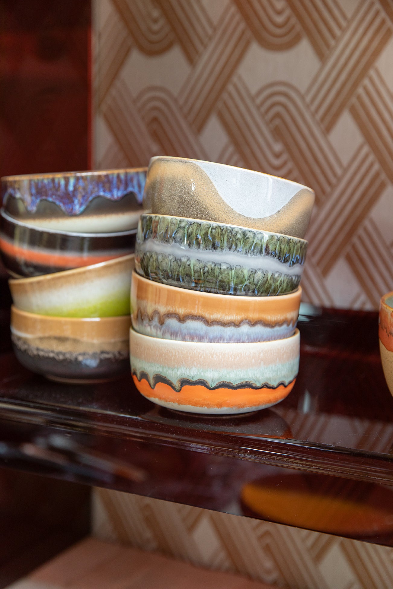 HKLIVING 70s Ceramics: Dessert Bowl Fern
