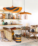 Hanging Lamp Orange With Stripe Uluwatu