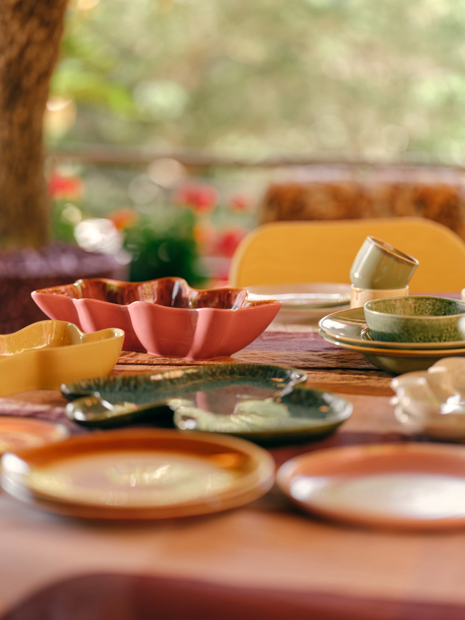 HKliving Shell Serving Bowl Coral