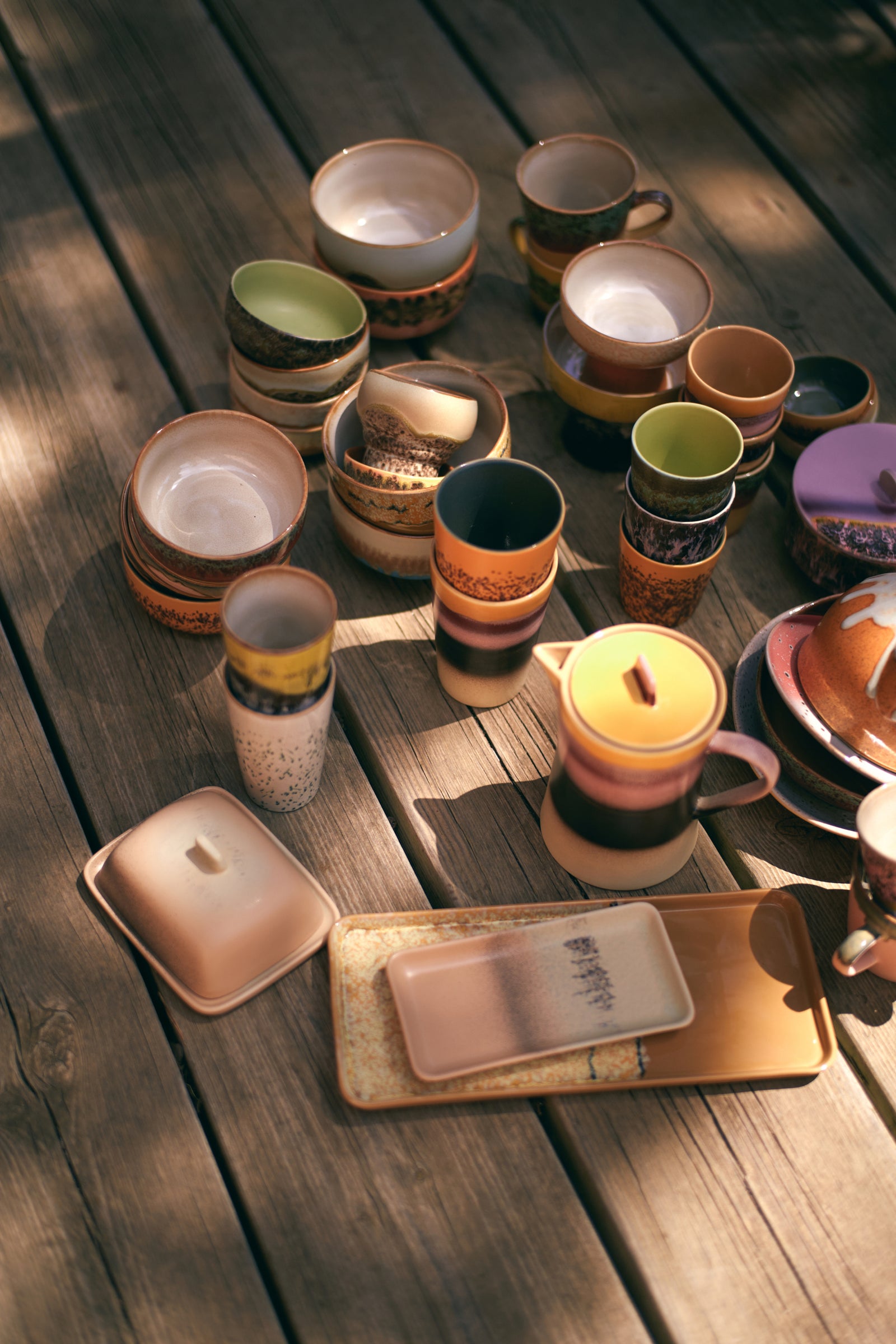 HKLIVING 70s ceramics: butter dish breeze
