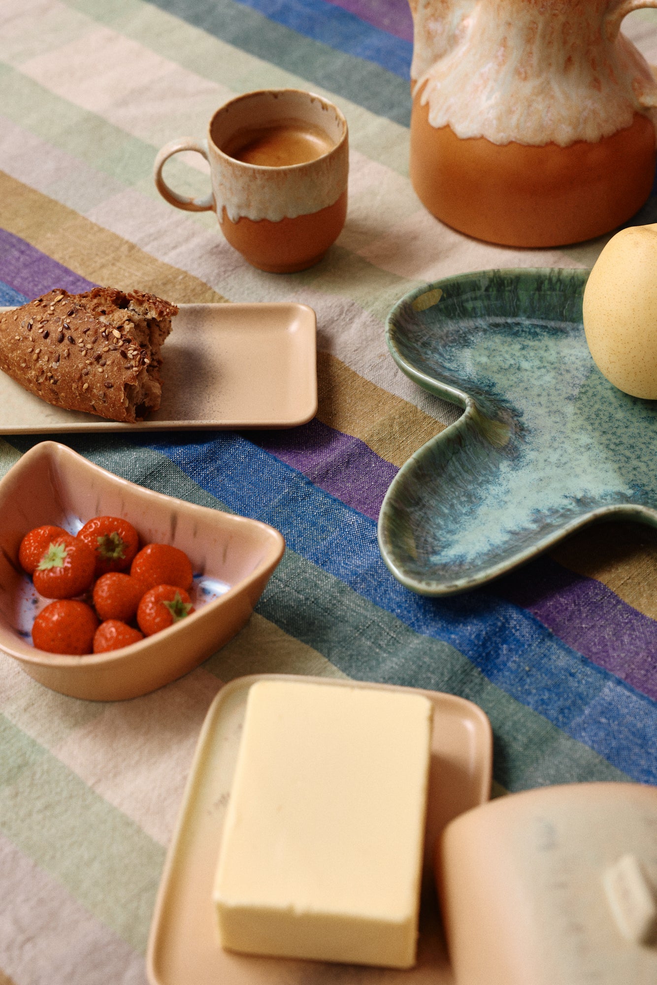 HKLIVING 70s ceramics: butter dish breeze