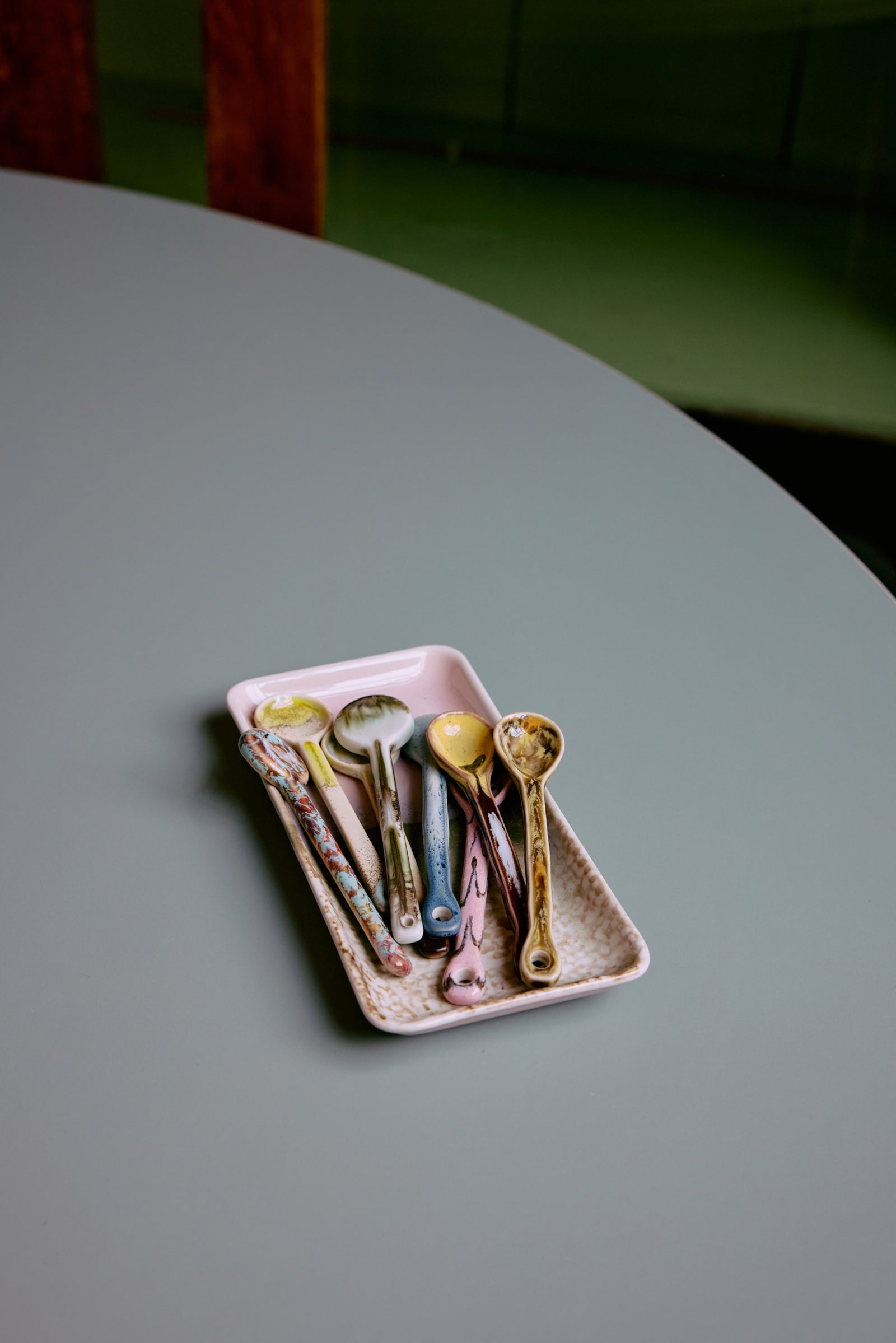 HKLIVING 70s Ceramics: Spoons Sketch, M, set of 4