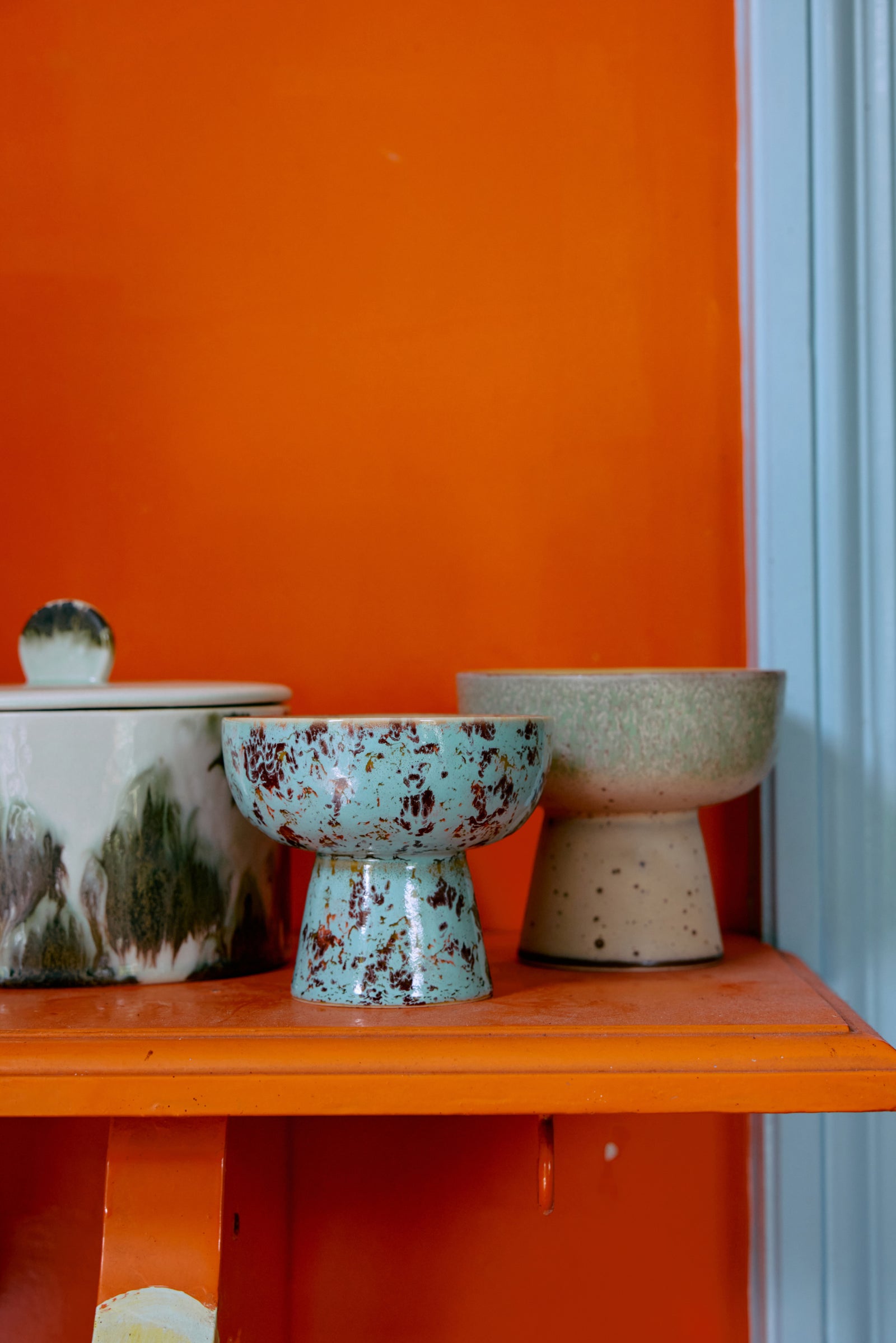 HKLIVING 70s Ceramics: Tapas Bowl On Base Patina, S