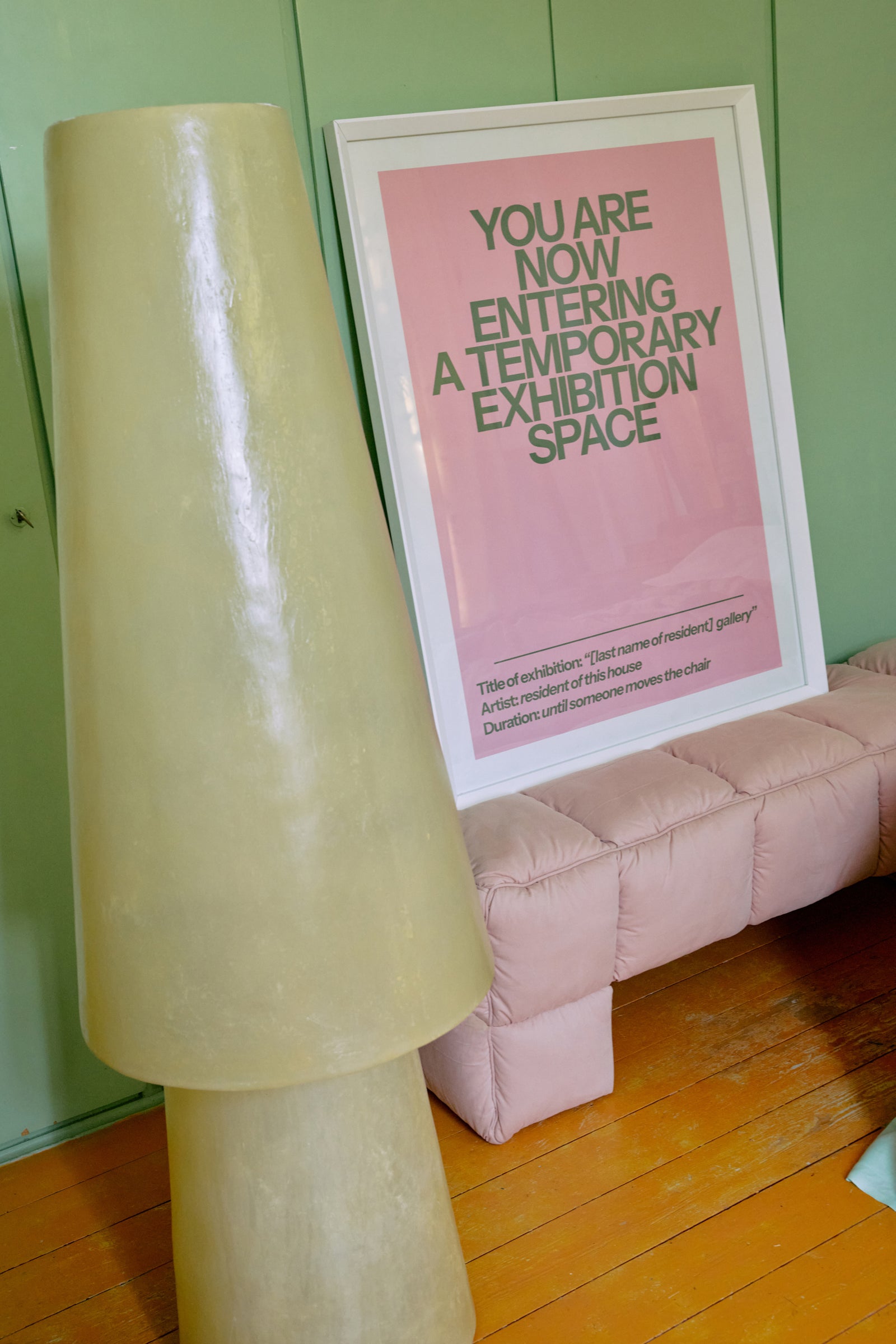 HKLIVING Puffy Lobby Bench Blush