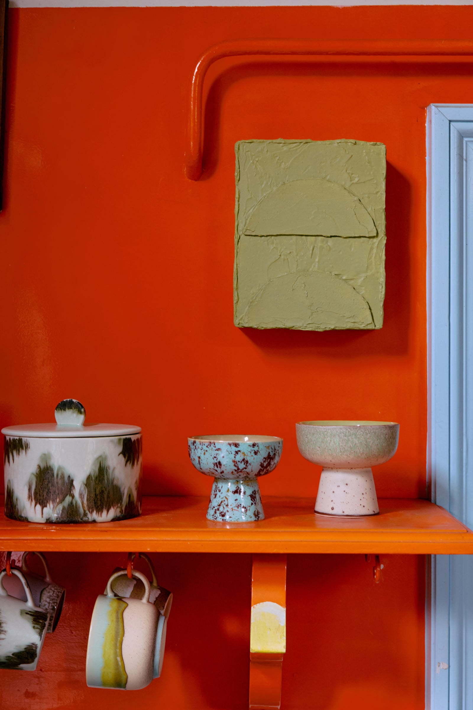 HKLIVING 70s Ceramics: Tapas Bowl On Base Slush, L