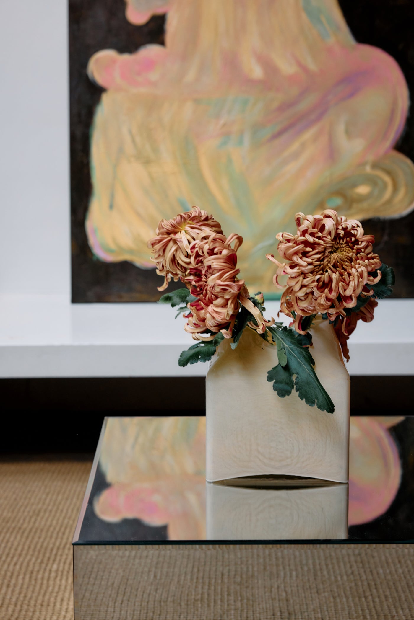 HKLIVING Forma Glass Vase Cream