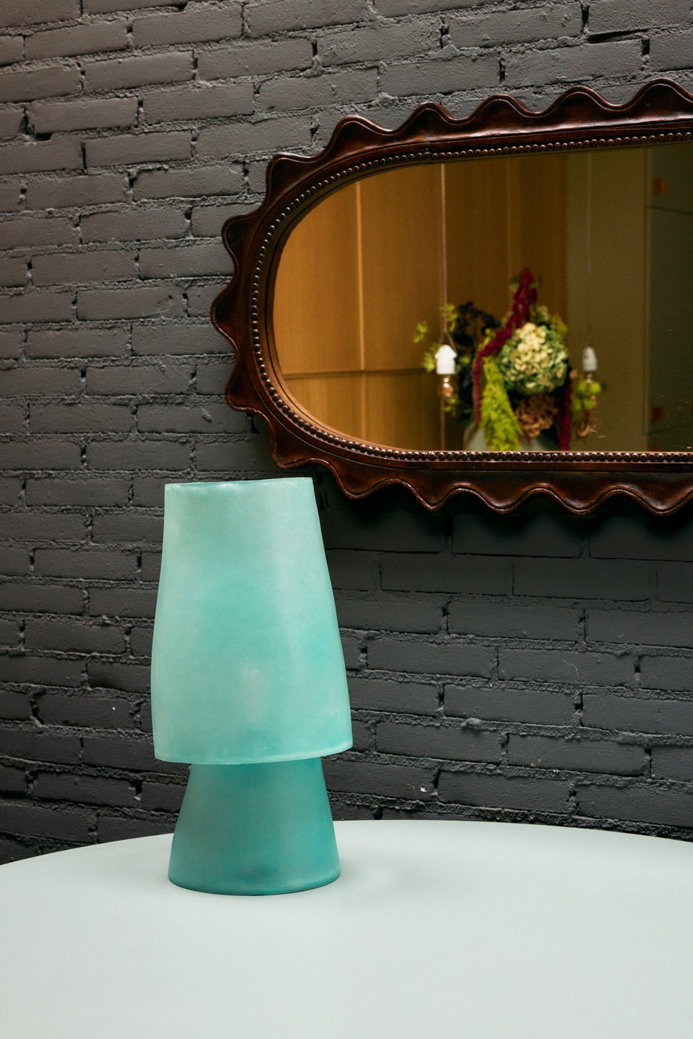 HKliving Wooden Ripple Mirror